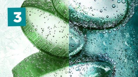 Gurkenscheiben und Wasser